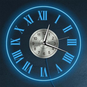 Led Neon Wall Clocks: Vintage Roman Numerals Led Luminous Wall Clock