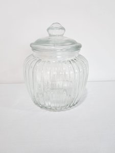 Products: Glass Lolly Jar Ribbed Small