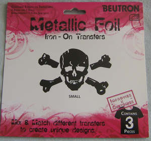 Skull and Cross Bones Iron On Transfer Small