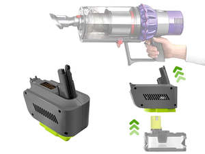 Cleaning Bins: Dyson V10 Adapter for Ryobi 18V Lithium Battery Converter