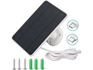 Security Locks Alarms: Solar Panel for CCTV Security Camera Eufy Arlo Wyze Swann Reolink Ring Blink