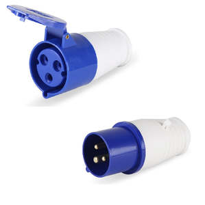 Caravans Motorhomes: Caravan lead connector plug 16A IP44 Male + Female