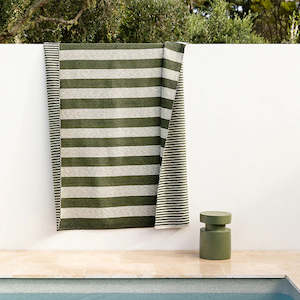 Summit Floor Rug - Khaki + Natural Stripe (Copy)