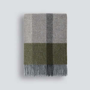 Brunswick Wool Throw - Olive, Bracken, Fawn