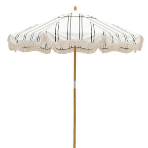 Market Umbrella - Black Two Stripe