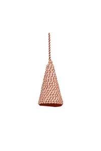 Homewares: Majestic Hanging Fabric Cone Tree - Natural/Red