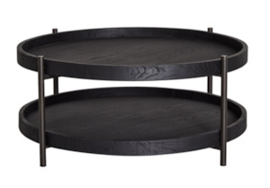 Tables: Bexter Round Coffee Table 100cm Black