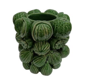 Ceramic Mixed Fruit Vessel Green