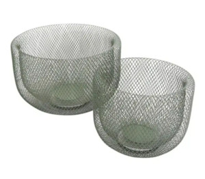 Tall Mesh Bowl Set/2 - Green