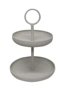 Home Decor: Windsor Cake Stand 41cm Concrete White