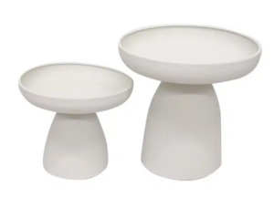 Home Decor: Windsor Tray Stand 17cm Concrete White