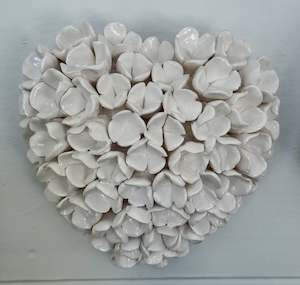 Wall Art: White Hydrangea HEART