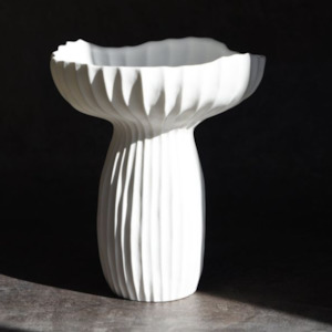 Mushroom Vase White