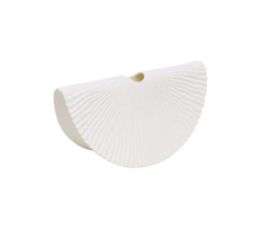 Pleated Folded Swing Vase White