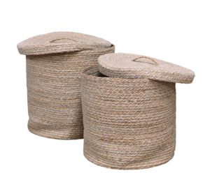 Lighting: Kushi Basket with Lid - Medium