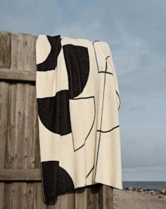 BROSTE Throw Maren Black/Off White