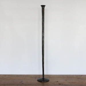 Forged Tall Candlestick Bronze