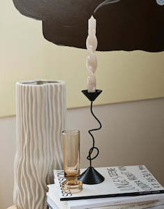 Candles: Broste Candleholder Selma Large Black