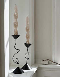 Candles: Broste Candleholder Selma Small Black