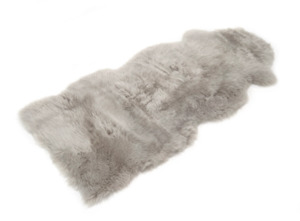 Sheepskins And Cow Hides: 1.5 XL Longwool Sheepskin Rug Light Grey