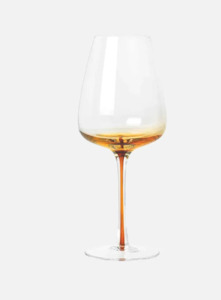 Glassware: BROSTE Set 4 Amber White Wine Glass