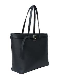 TIA Shoulder Bag Black Bronze Foil