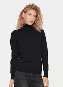 Apparel Bags Jewellery And Accessories: St Tropez Mila Rollneck Knit Black