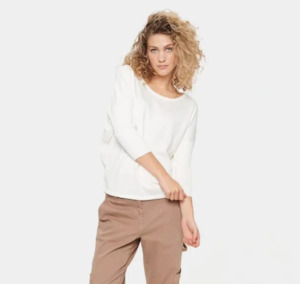 Saint Tropez Mila Bat Wing Knit Ice