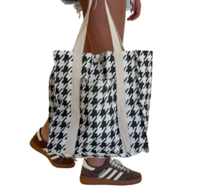 Market Bag - Oxfordshire Houndstooth