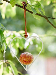 Garden: Apple Bird Feeder Heart