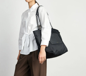 New Saben: Porto Tote Black Recycled Nylon