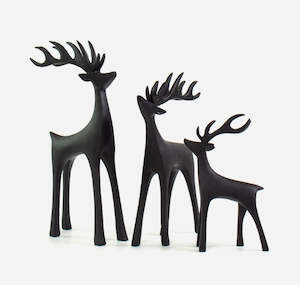 Christmas: Black Standing Reindeer Large