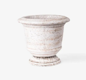 Furniture: Urn Planter Rustic White Medium