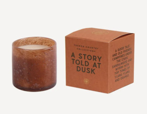 A Story Told At Dusk Glass Candle
