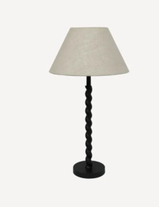 Kitchenware: Twist Table Lamp Short and 35cm Linen Shade