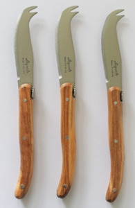 Kitchen And Table: Laguiole Wood Hand Wash Short Cheese Knife 16cm