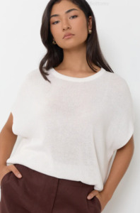Womens Clothing: Helene Knit Top White