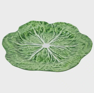 Melamine Serveware: Melamine Cabbage Round Platter 40cm Green