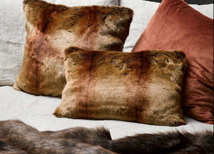 Home Decor: Heirloom Faux Fur-Red Lemur 30 x 45 Cushion