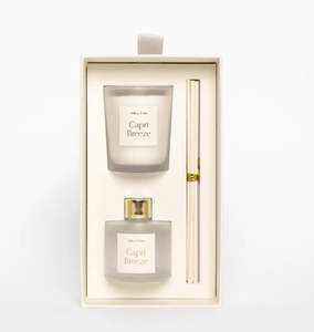 Candles: Capri Breeze Ivory 70g Candle + 50ml Diffuser Set
