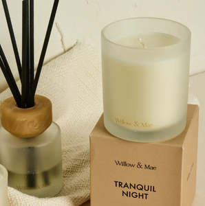 Candles: Tranquil Night Spiced Sandalwood + Amber 230g Soy Candle