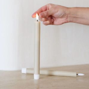 Home Decor: VIAH LED Candle, Sand (Set of 2) Sand