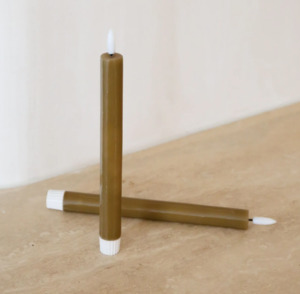 Home Decor: VIAH LED Candle, Sand (Set of 2) Fern