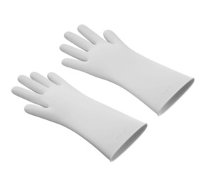 Home Decor: ETTA Silicone Dish Gloves, Size S/M, White