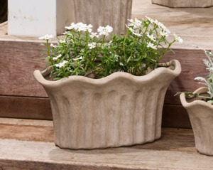 Furniture: Terra Fluted Oval Planter Small