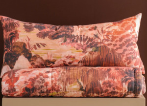 Home Decor: Floresta Merlot Bolster Cushion 90x40cm