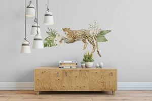 Wall Decal Tropical Paradise Leopard