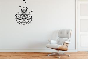 Animals: Wall Decals Chandelier with Birds - Grafix Wall Art - New Zealand Made