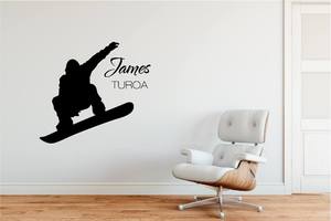 Products: Wall Decal Snowboarding - Personalised - Grafix Wall Art