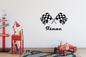Products: Wall Decal Chequered Race Flags - Grafix Wall Art - New Zealand Made